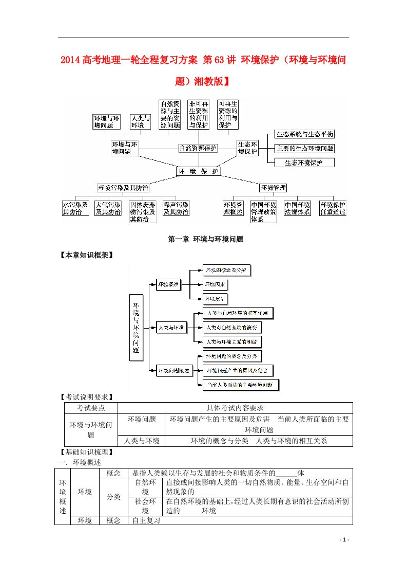 高考地理一轮全程复习方案