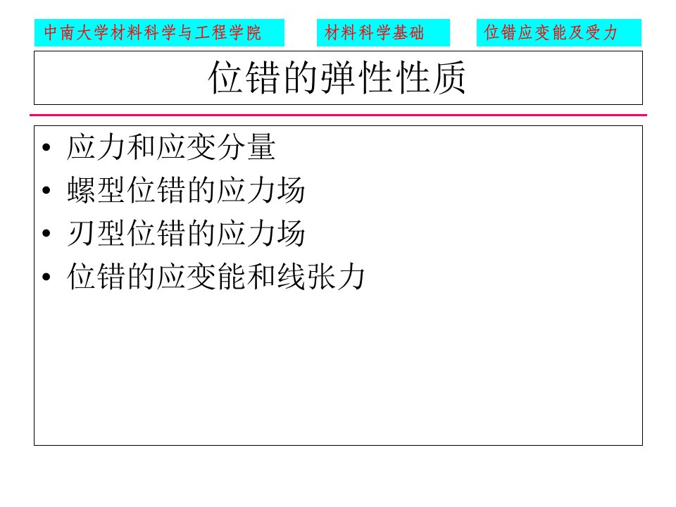 位错应力场应变能线张力35资料