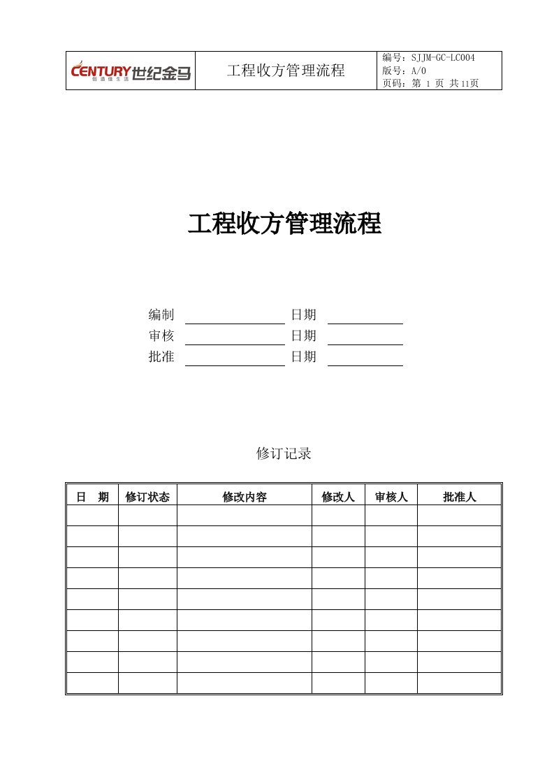 工程项目现场收方管理流程