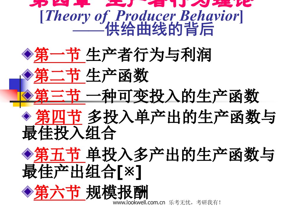 对外经济贸易大815经济学《西方经济学》课件-生产者行为理论