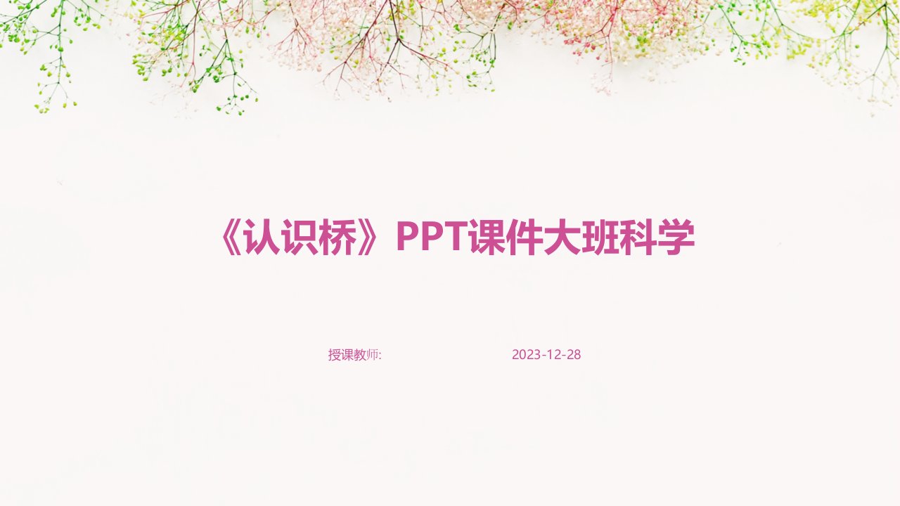 《认识桥》PPT课件大班科学