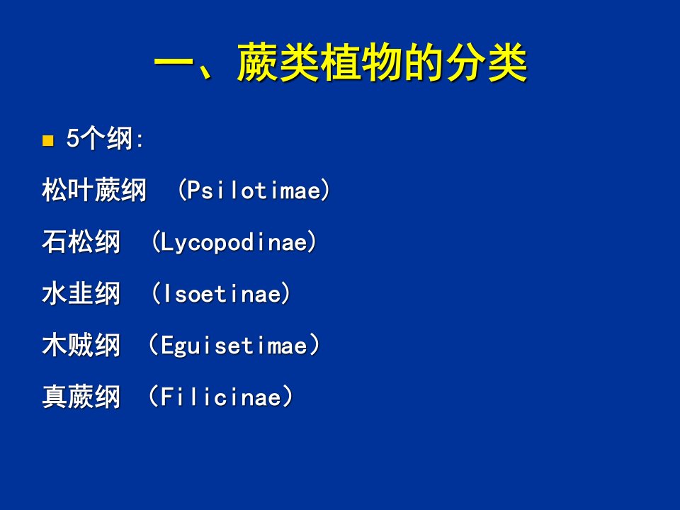 普通生物学20蕨类植物和裸子植物的分类