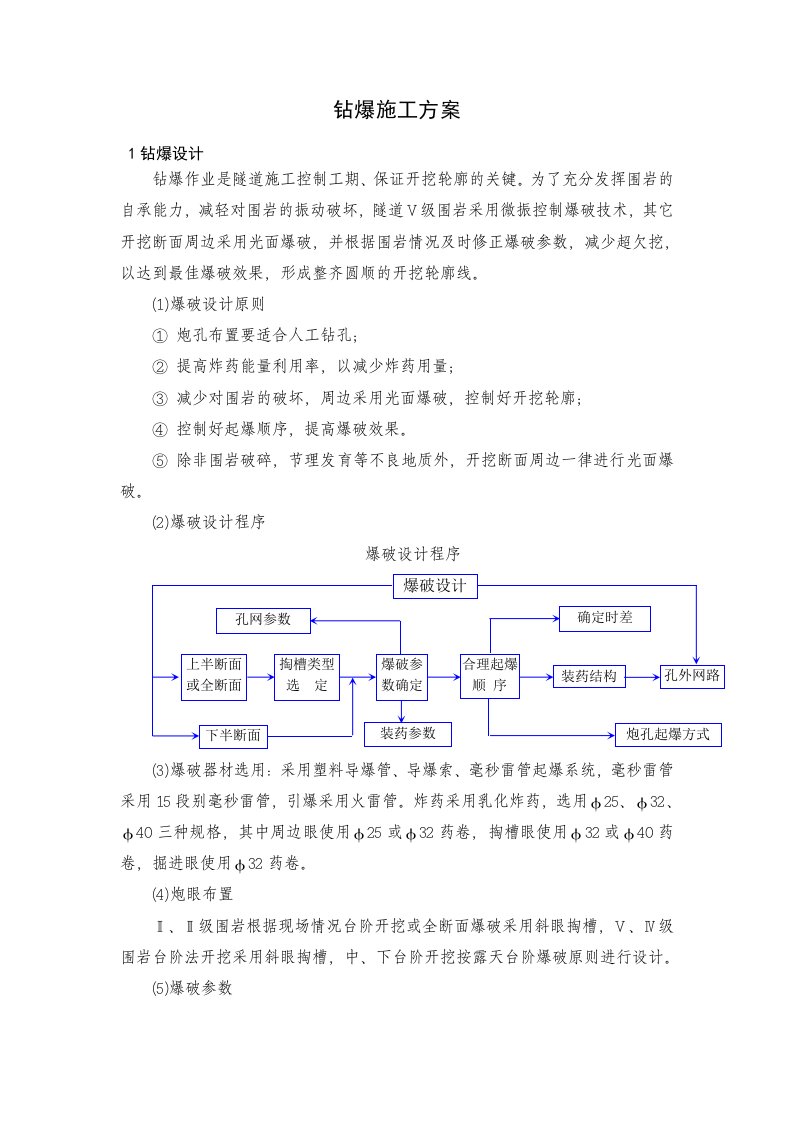 某隧道Ⅴ级围岩钻爆法施工方案