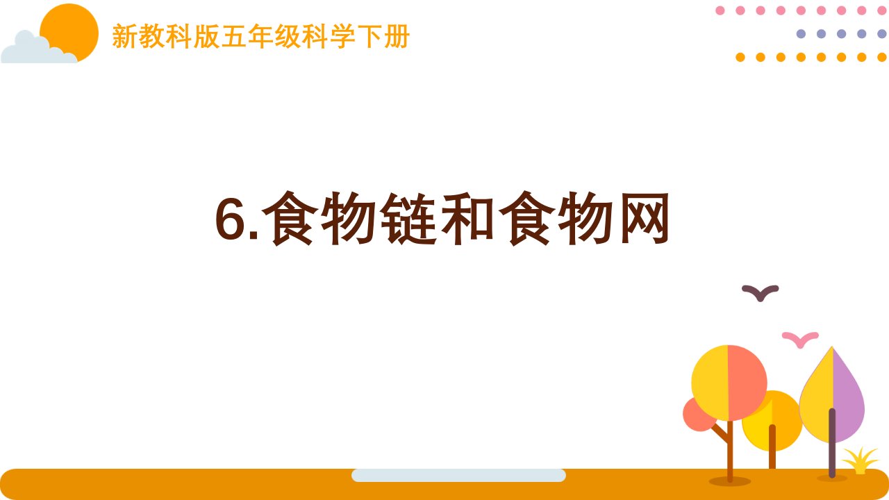 新教科版五年级科学下册课件1.6食物链和食物网