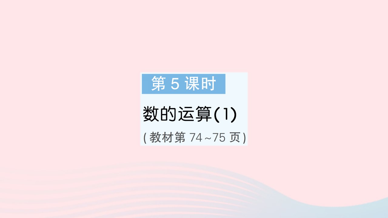 2023六年级数学下册第七单元总复习1数与代数第5课时数的运算1作业课件苏教版