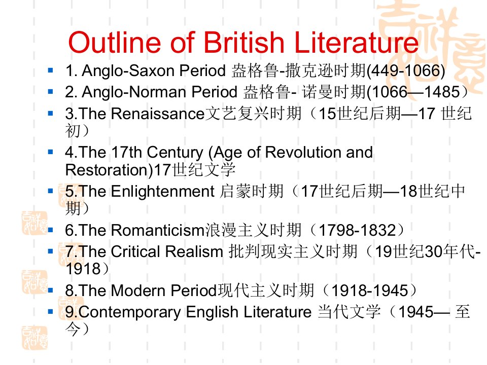 Renaissance英国文学文艺复兴时期