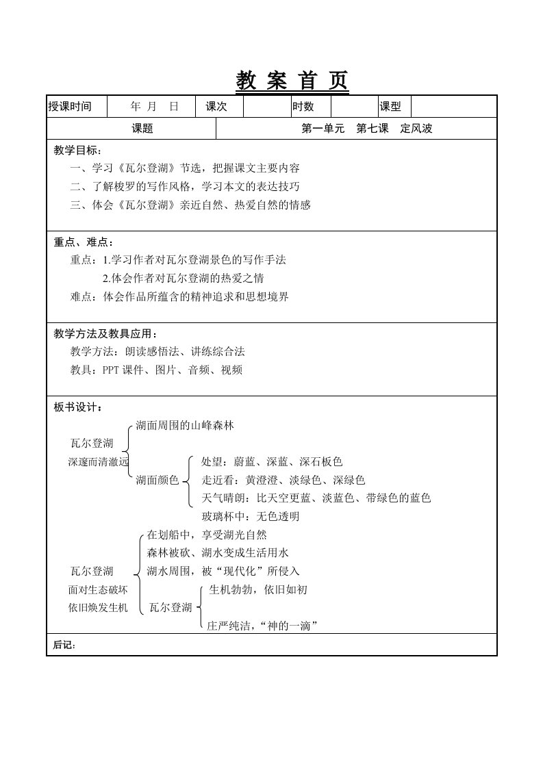 大学语文（董小玉）瓦尔登湖