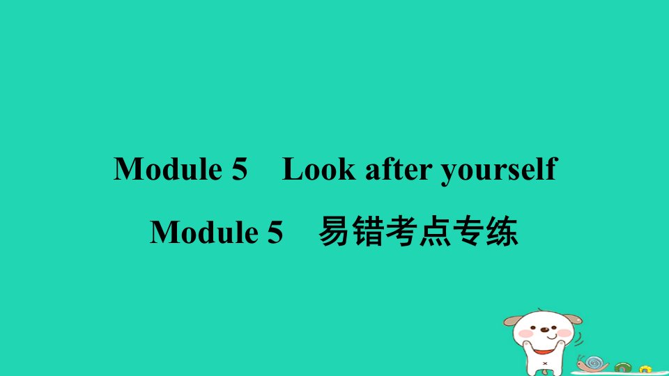 安徽省2024九年级英语下册Module5Lookafteryourself易错考点专练课件新版外研版