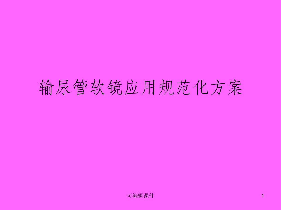 输尿管软镜应用PPT课件