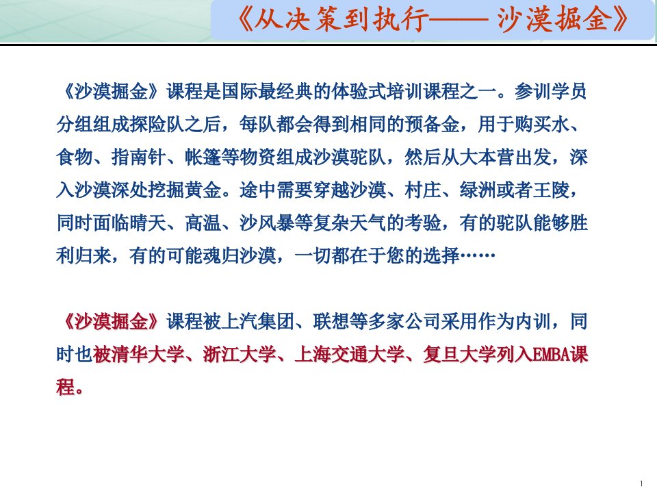 3-《从决策到执行——-沙漠掘金》(PPT43页)