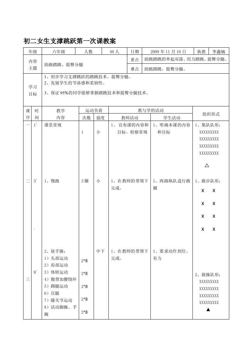 助跑踏跳、提臀分腿