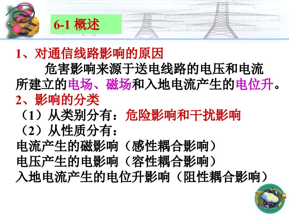 架空线路对通信线路的影响和保护ppt课件