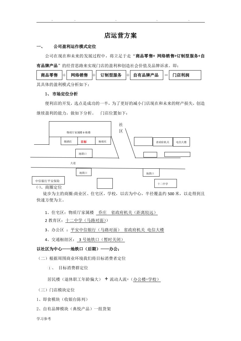 便利店店运营方案