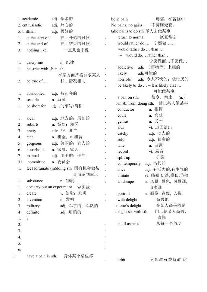 高考英语词汇与短语手册高考必备打印版