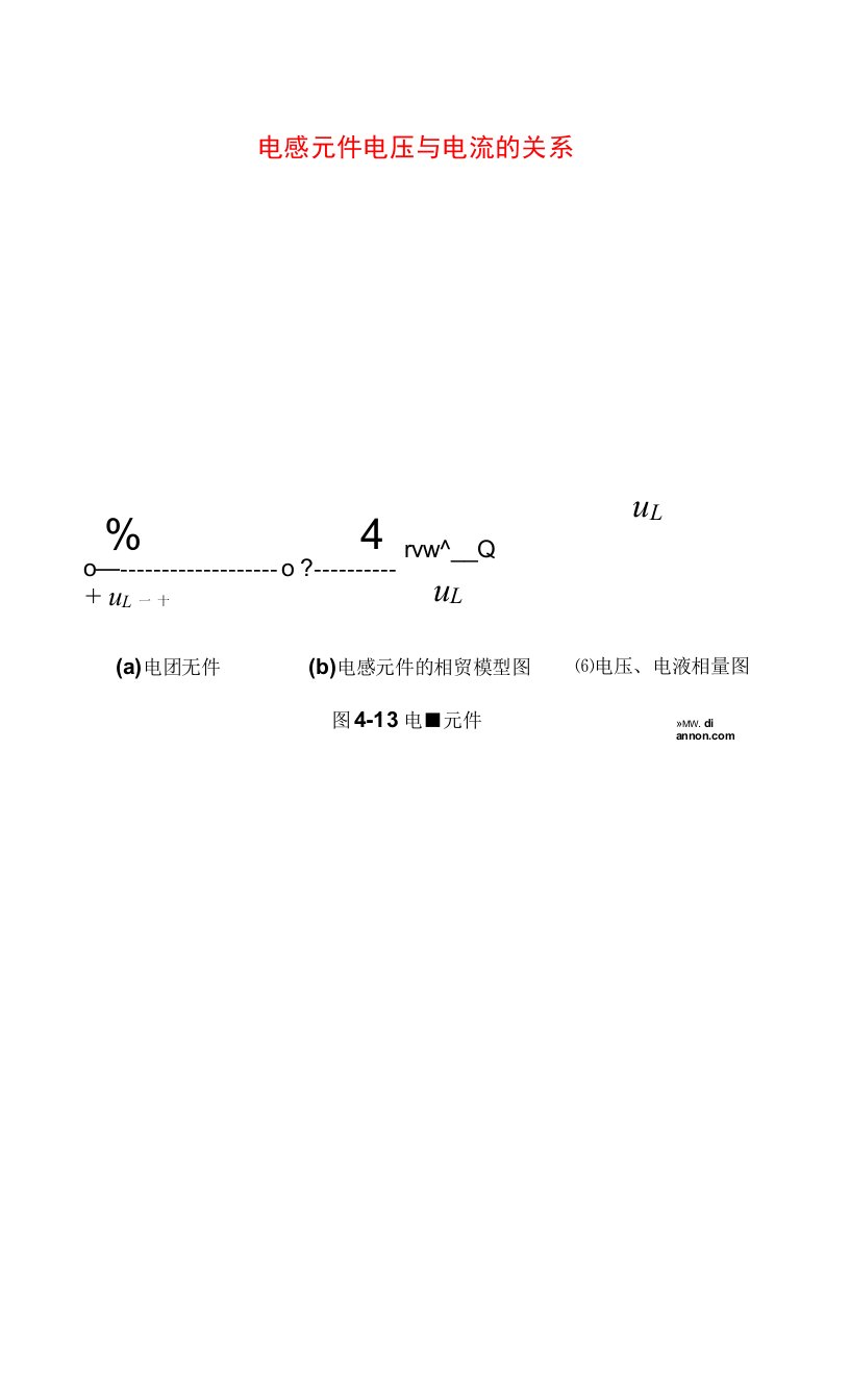 电感元件电压与电流的关系