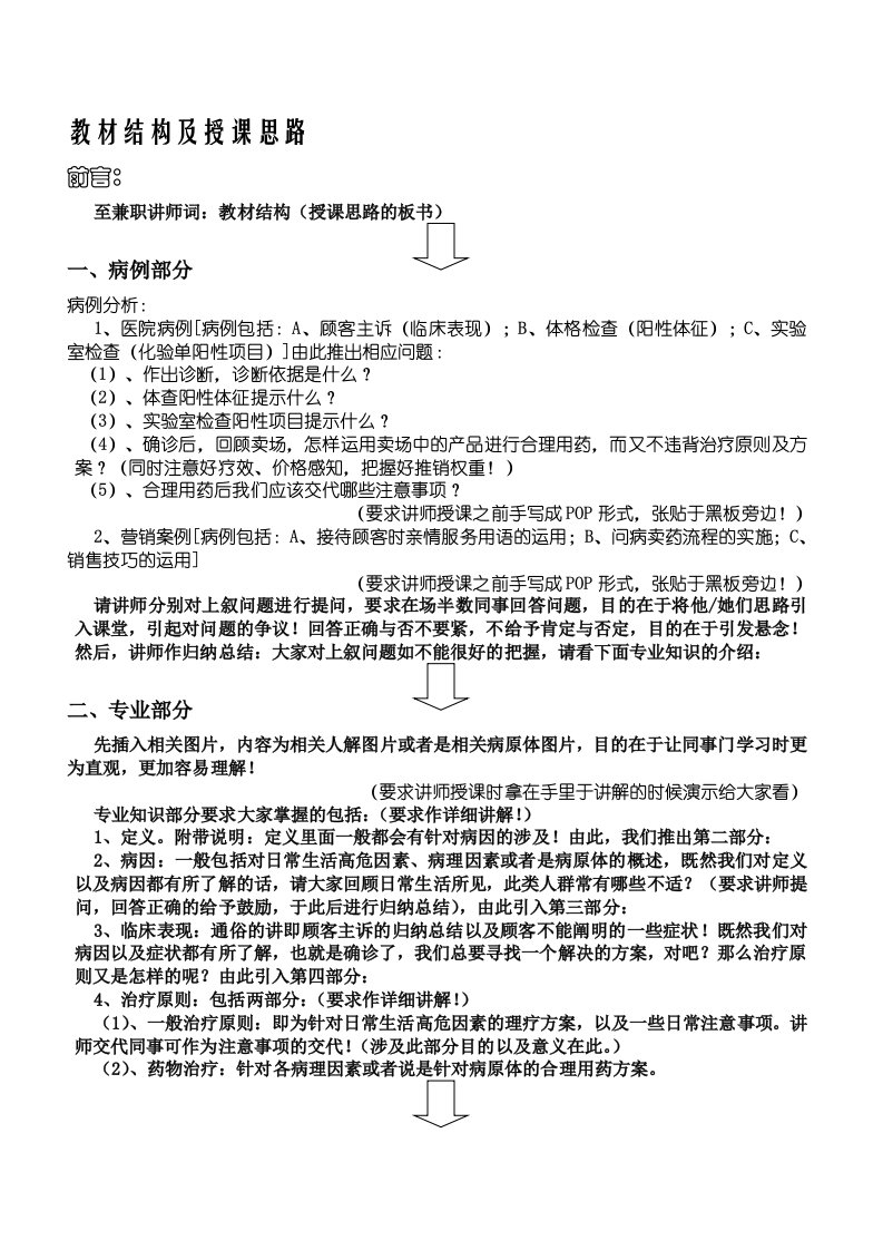 冠心病教材结构及授课思路