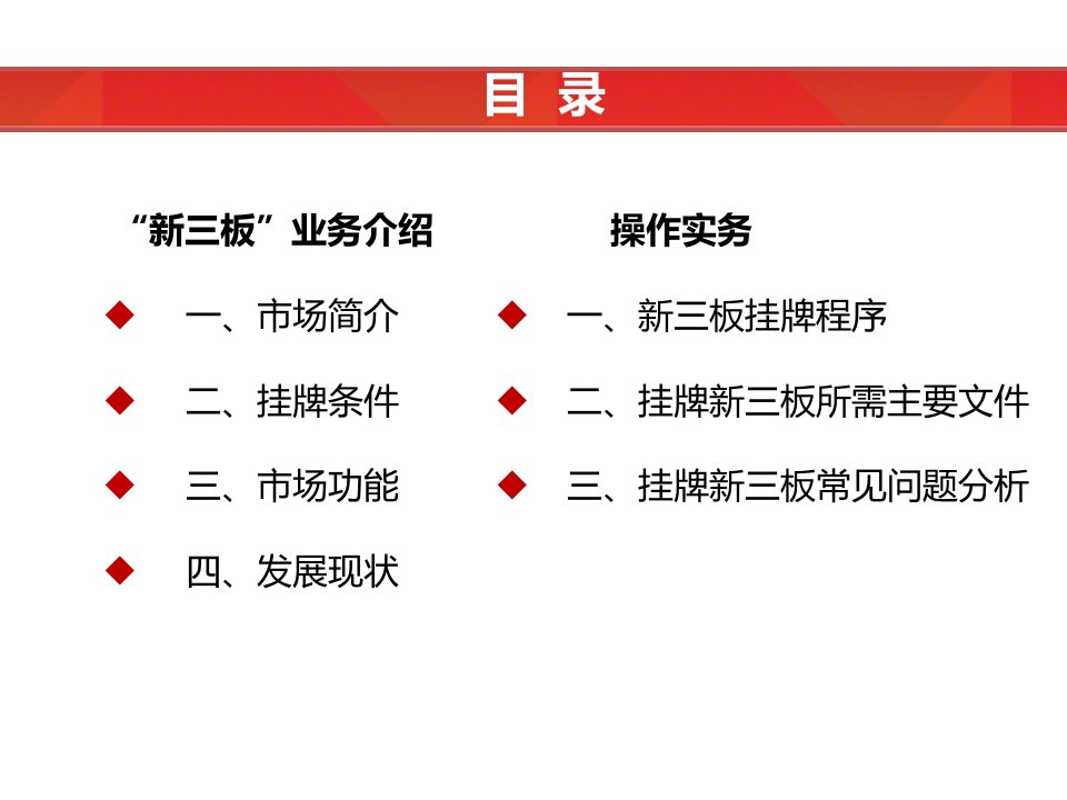 新三板业务介绍与操作实务