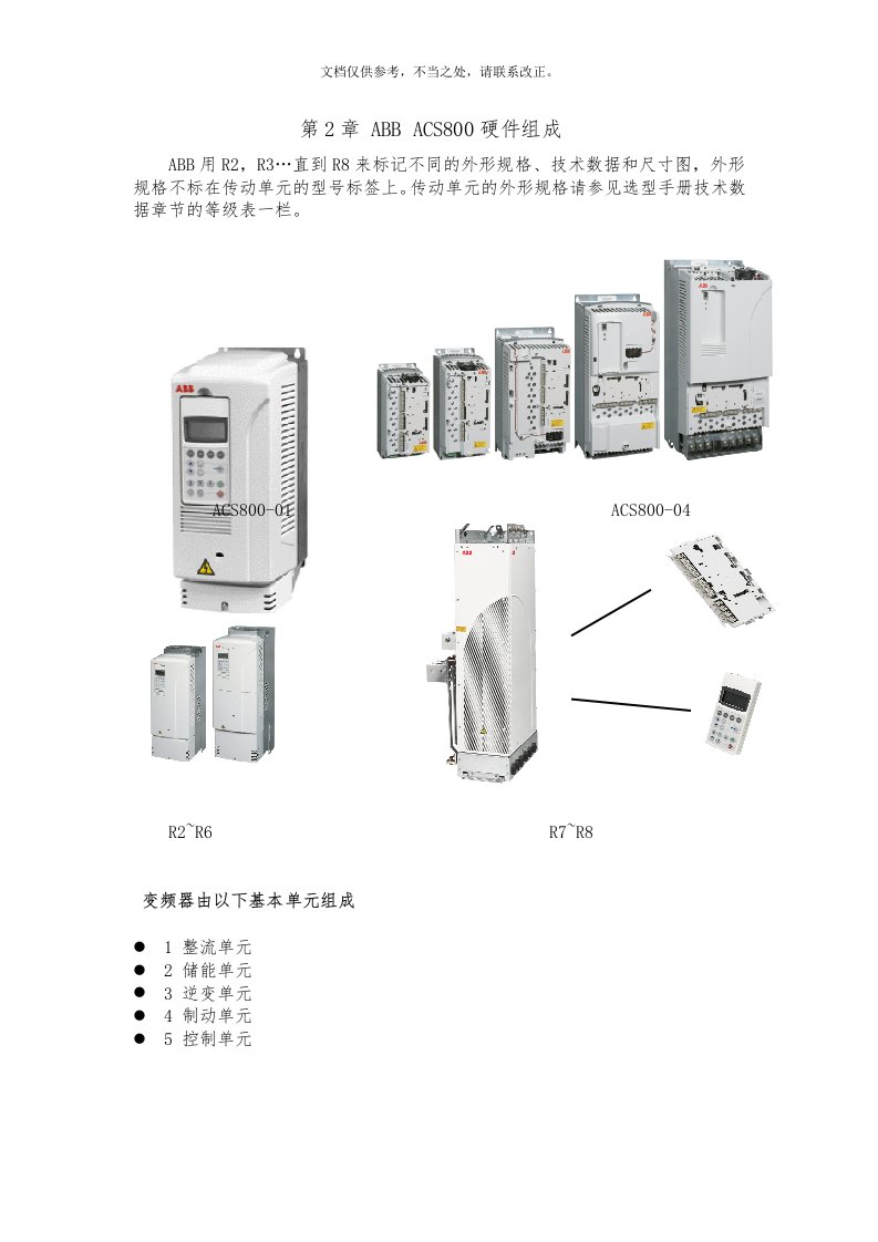 第2章-ABB-ACS800变频器的硬件组成