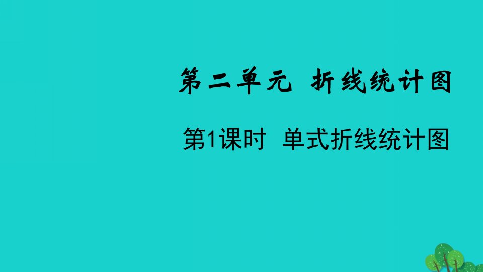 2022五年级数学下册第二单元折线统计图第1课时单式折线统计图教学课件苏教版