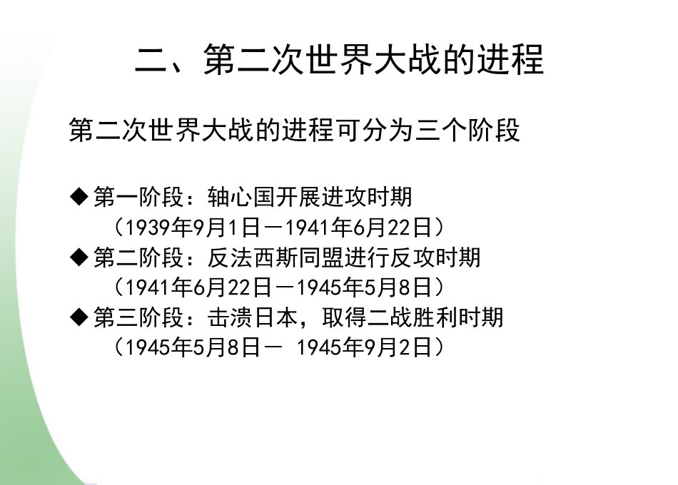 第二次世界大战概述PPT第二部分