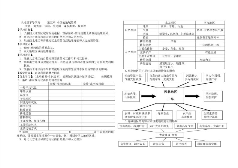 地理复习导学案