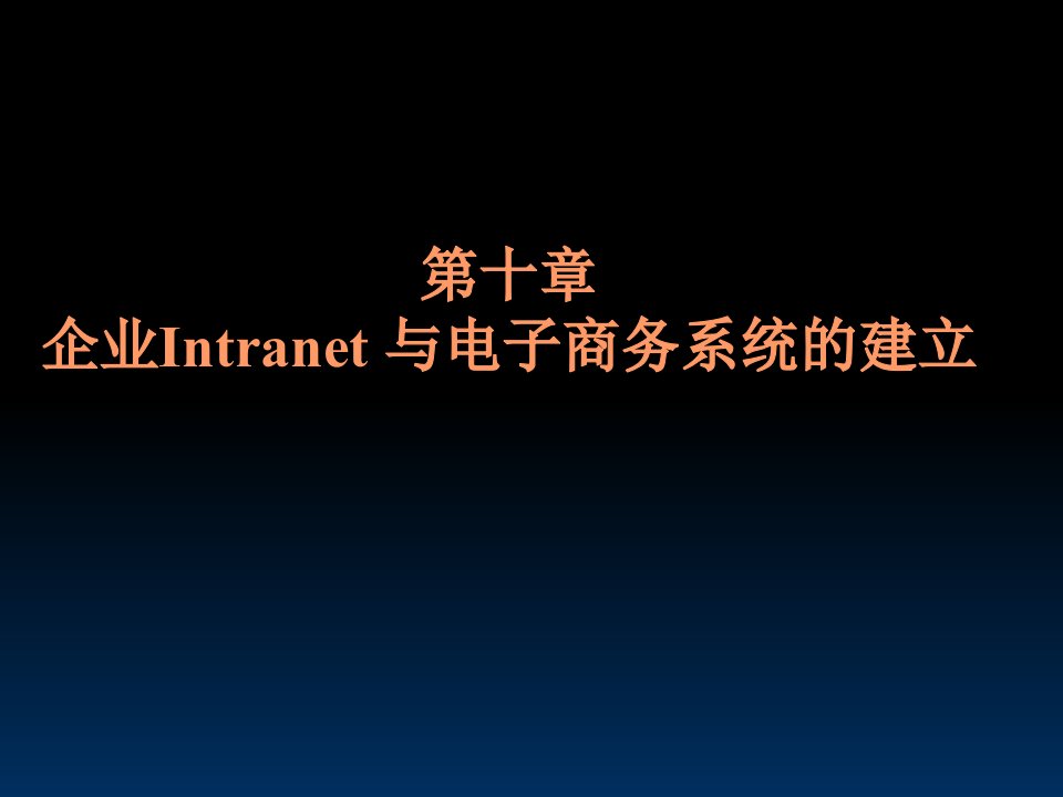 企业Intranet与电子商务系统的建立