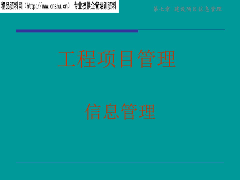 工程项目管理之建设项目信息管理30