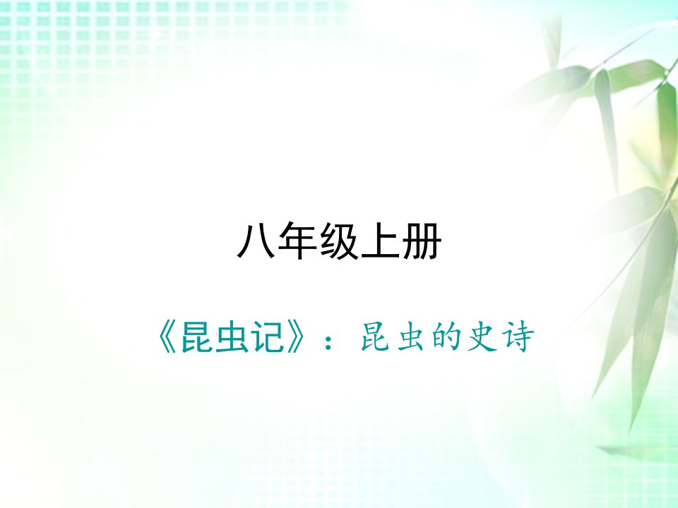 部编人教语文名著阅读ppt课件八年级上册昆虫记