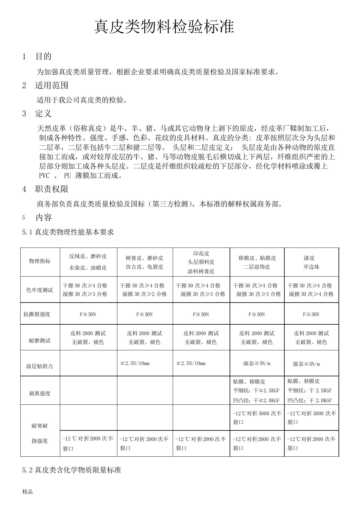 真皮类检验标准(1)文件