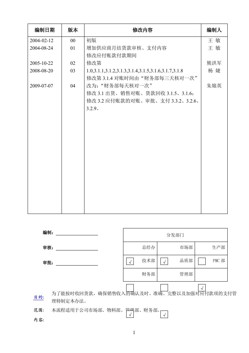 对账管理办法