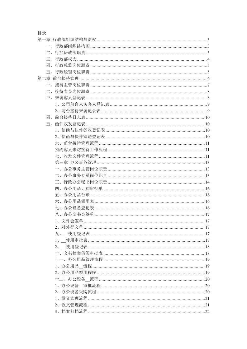 行政管理《行政总监实用工具箱》大全