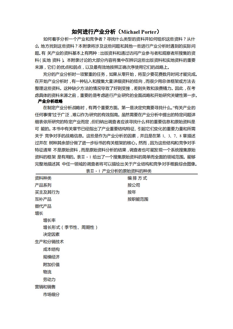 如何进行产业分析（迈克尔波特）.pdf