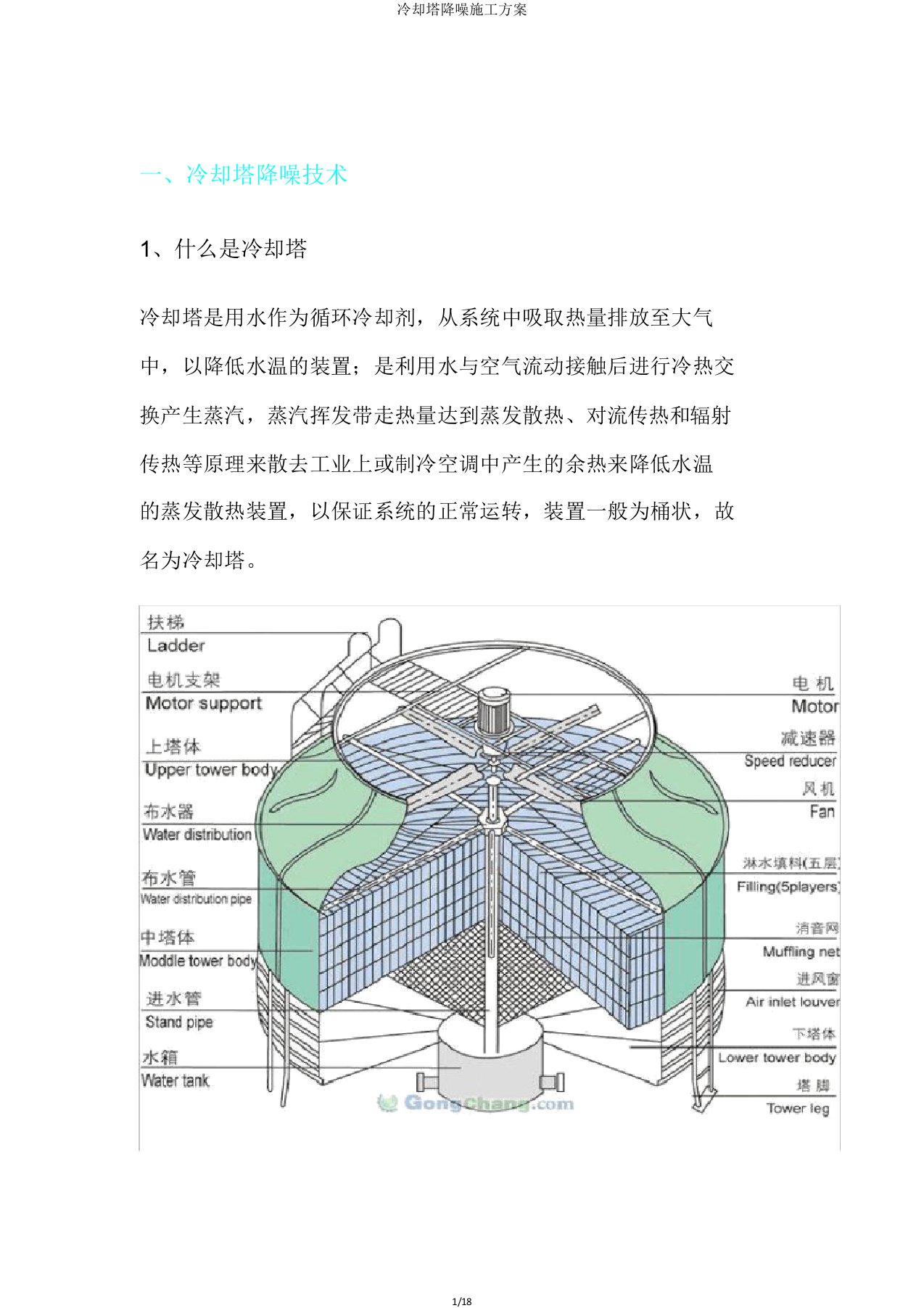 冷却塔降噪施工方案