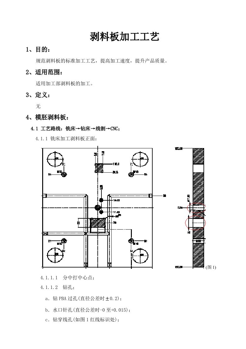 剥料板加工工艺