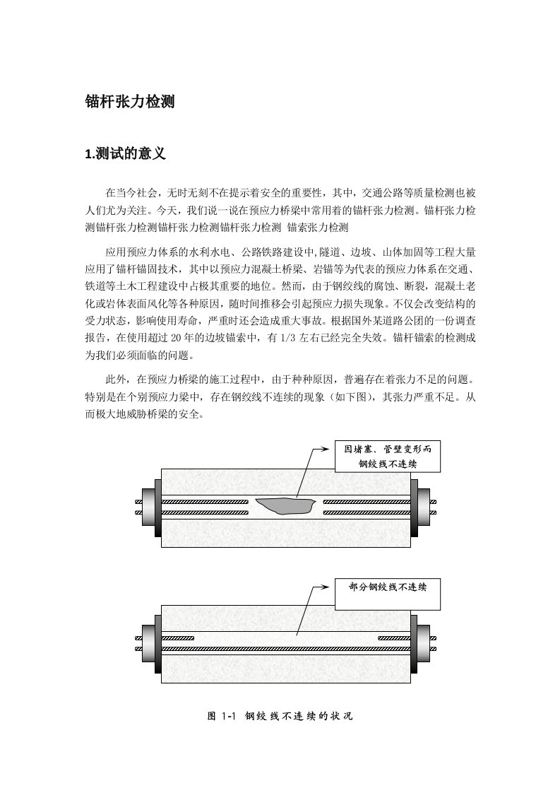 锚杆张力检测