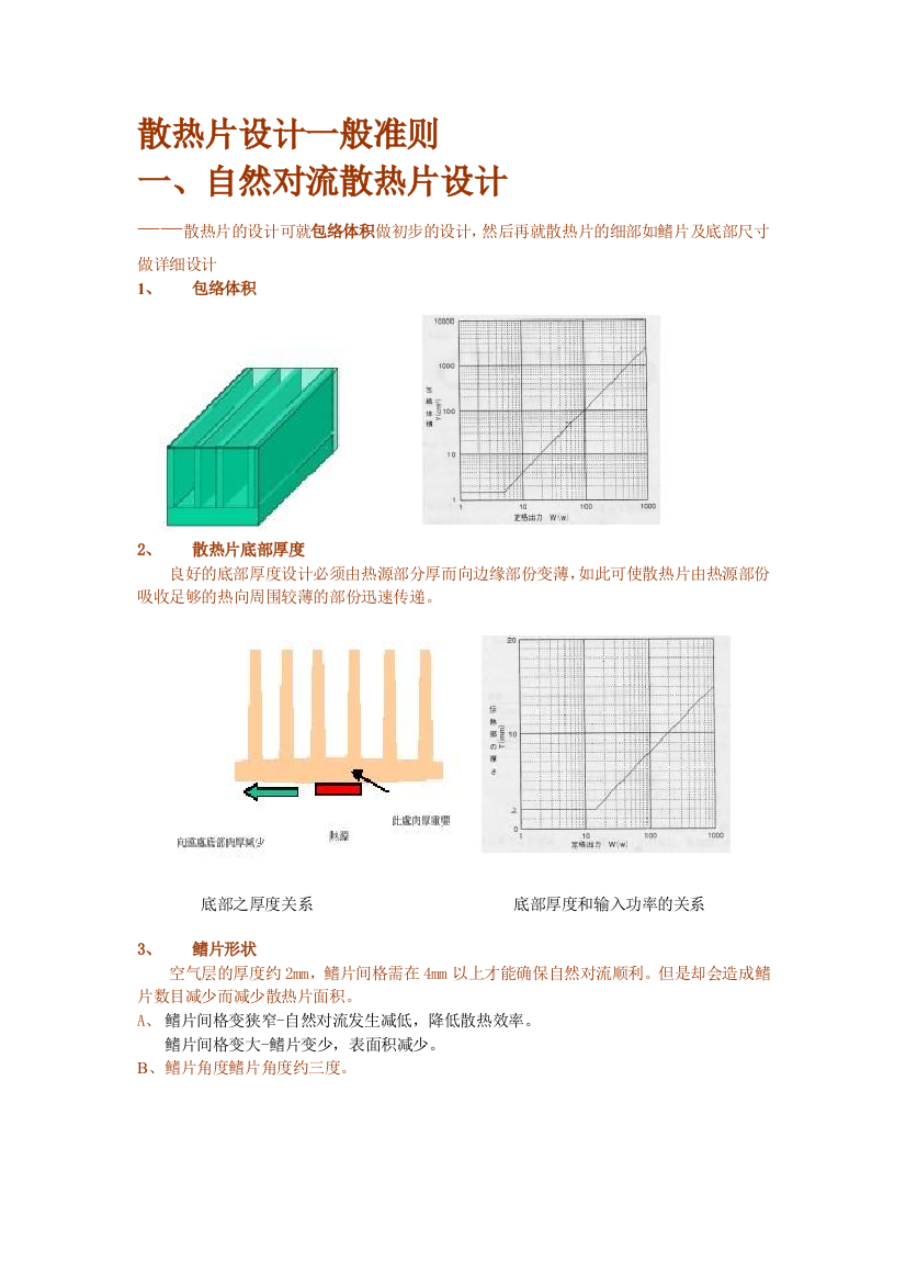 散热片设计准则参考