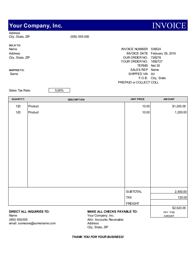 INVOICE