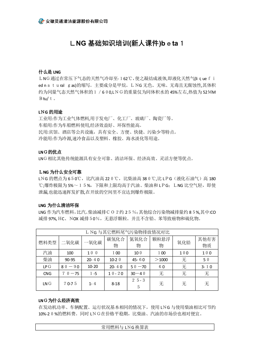 LNG基础知识培训新人课件