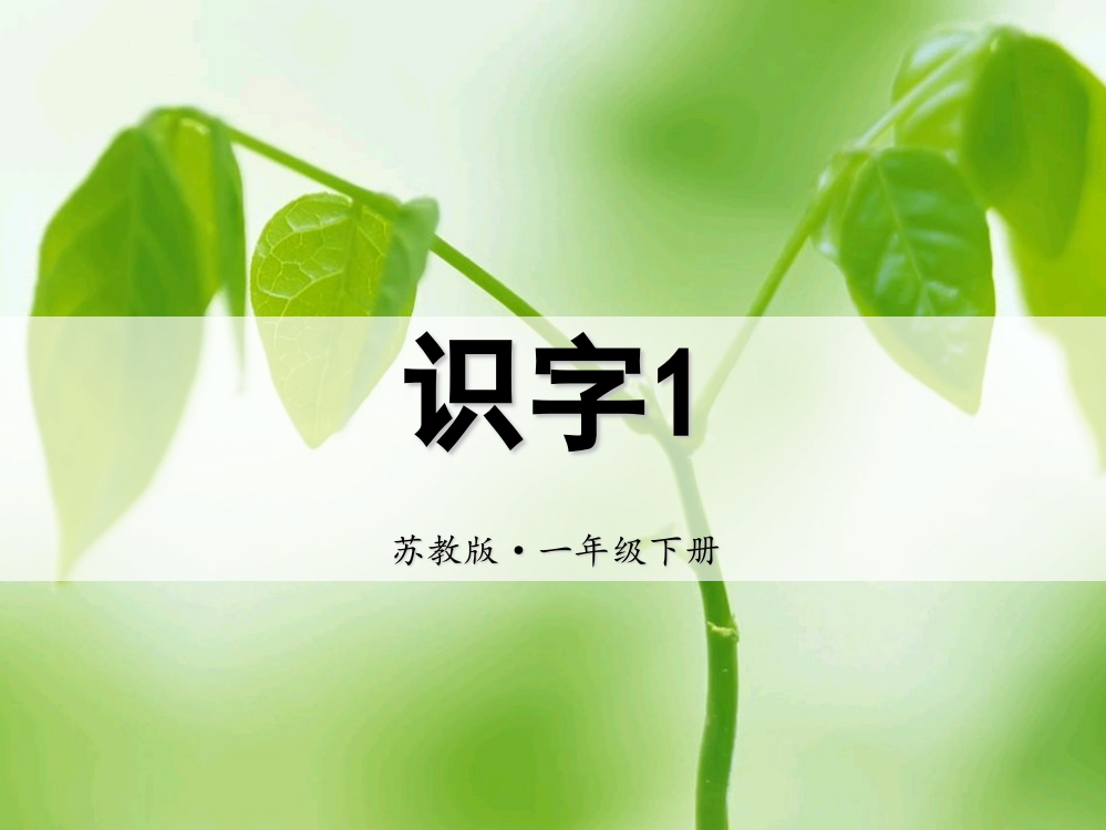 一年级下册语文课件－识字1｜苏教版