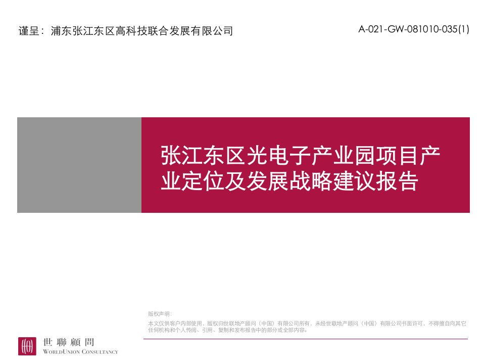 世联_上海张江东区光电子产业园项目产业定位及发展战略建议报告_182PPT