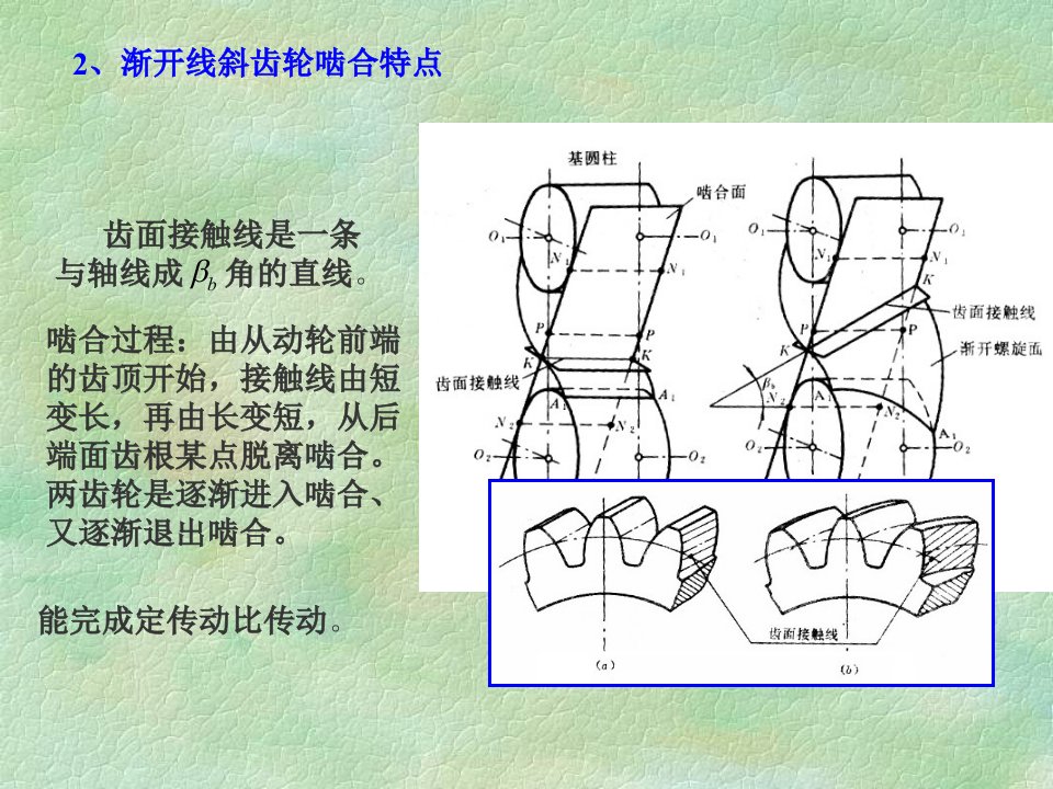 斜齿圆柱齿轮机构