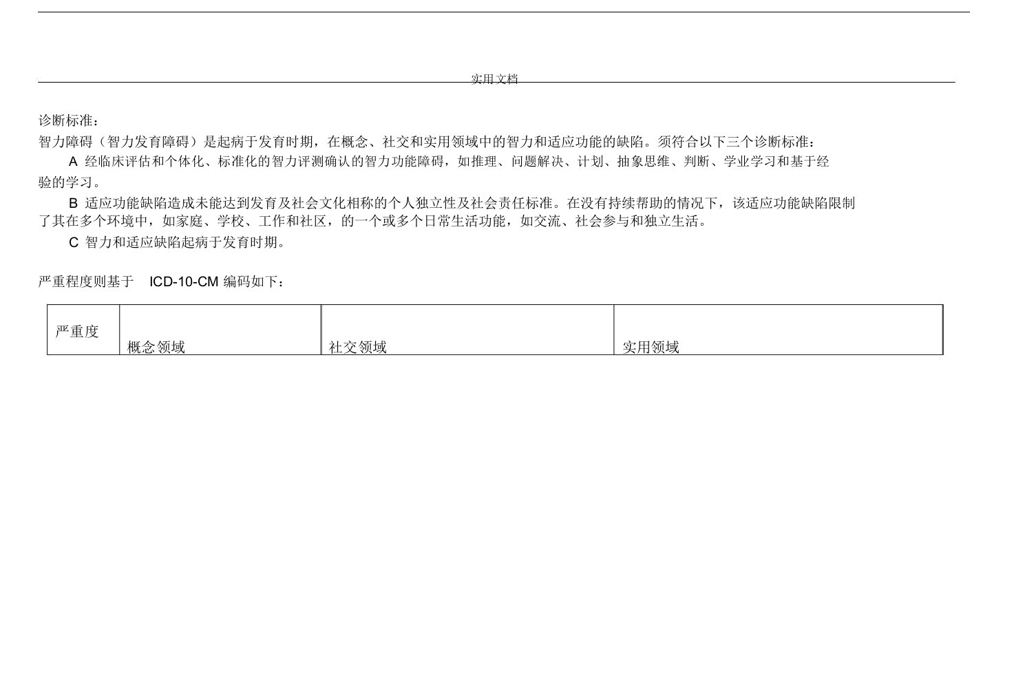 dsm5智力障碍诊断实用标准与原文