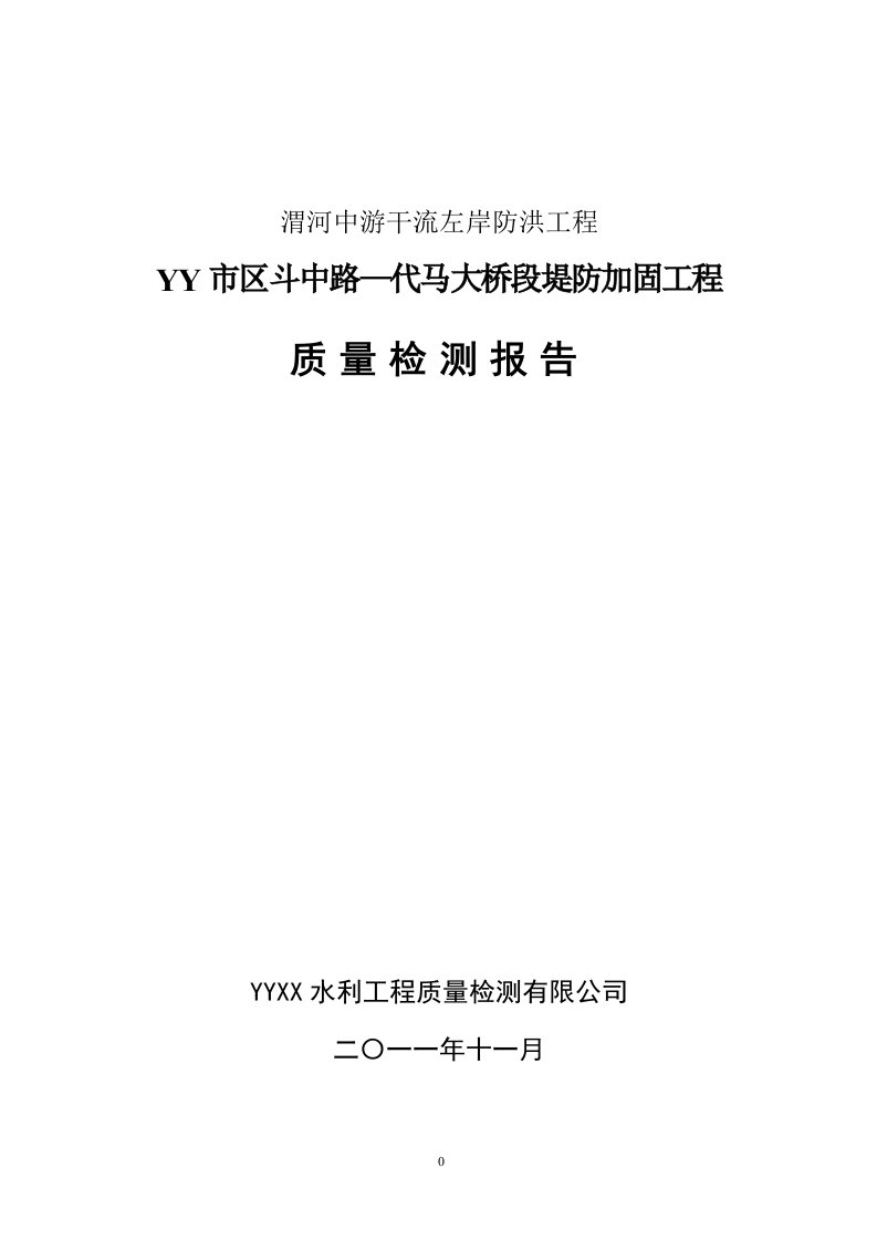 某大桥段堤防加固工程质量检测报告