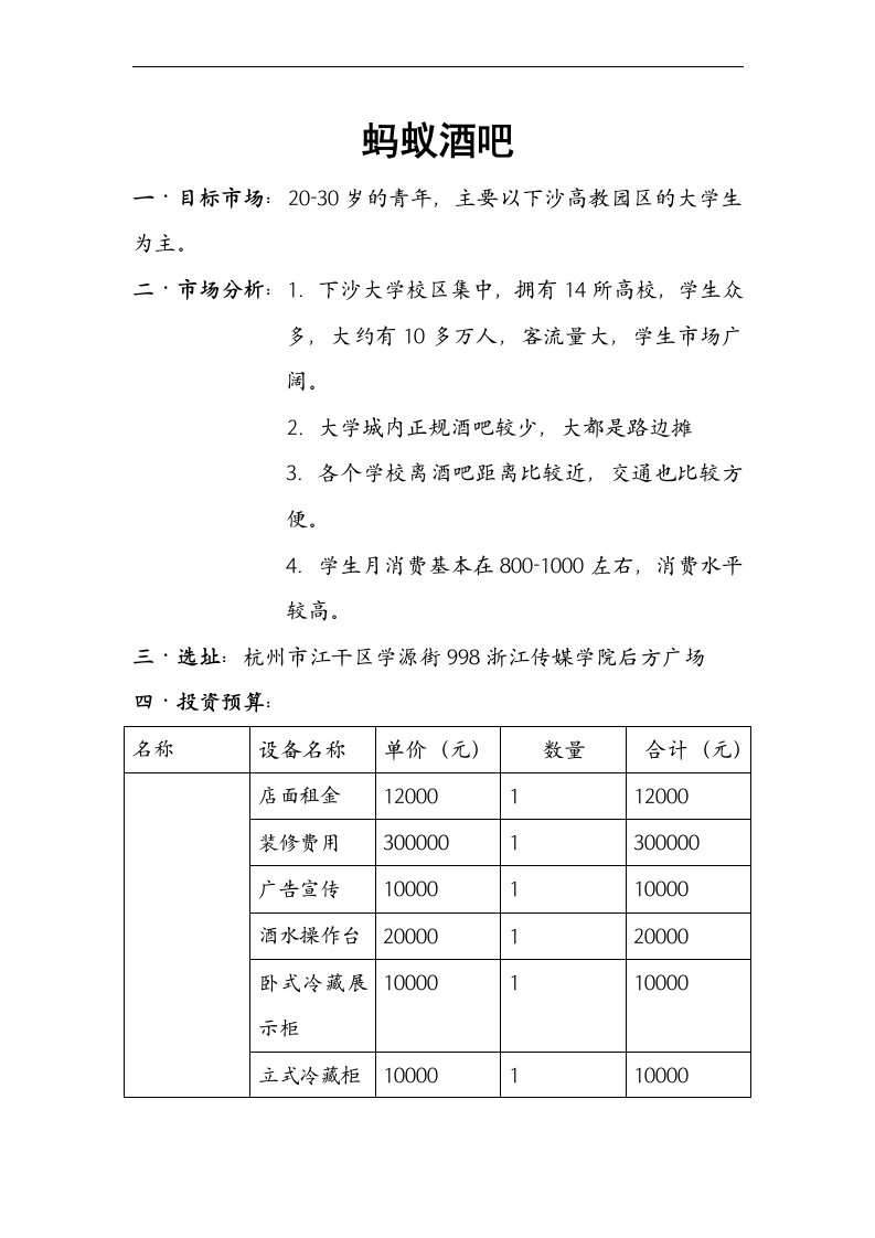 酒吧设计酒吧投资预算