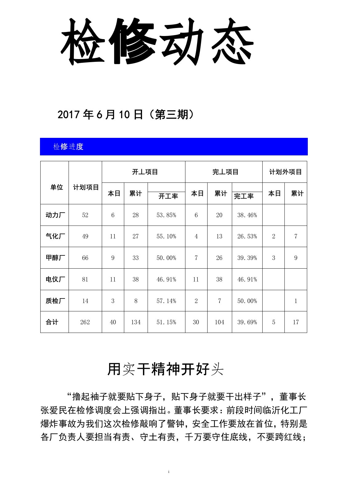 检修简报第3期