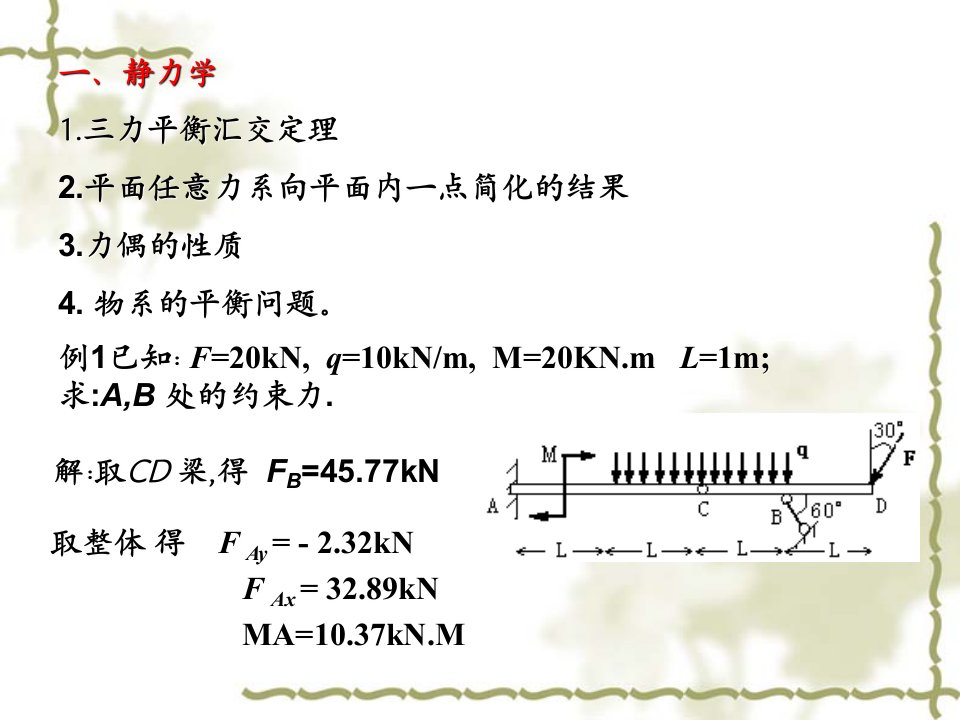 天津工业大学工程力学复习材料