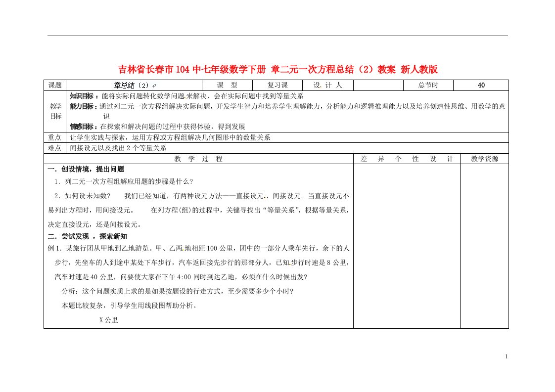 吉林省长市104中七年级数学下册