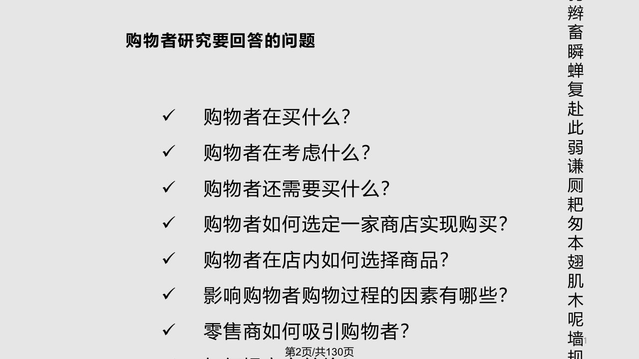 零售管理购物者研究