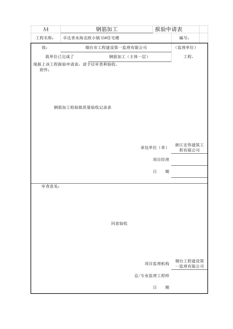 鲁JJ-125钢筋加工检验批质量验收记录表(1)