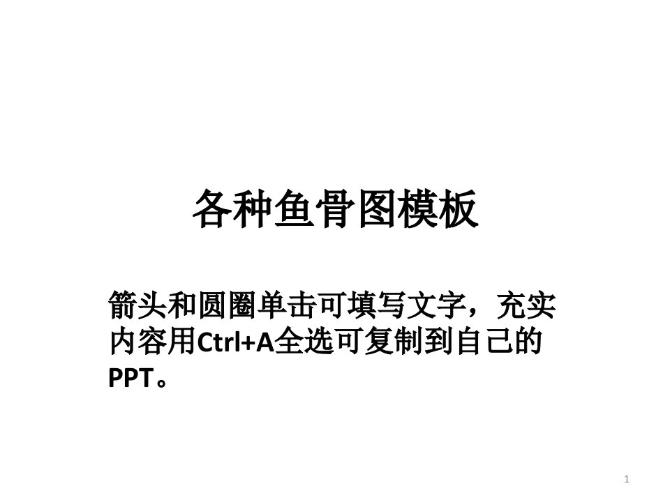 鱼骨图关联图制作模板ppt课件